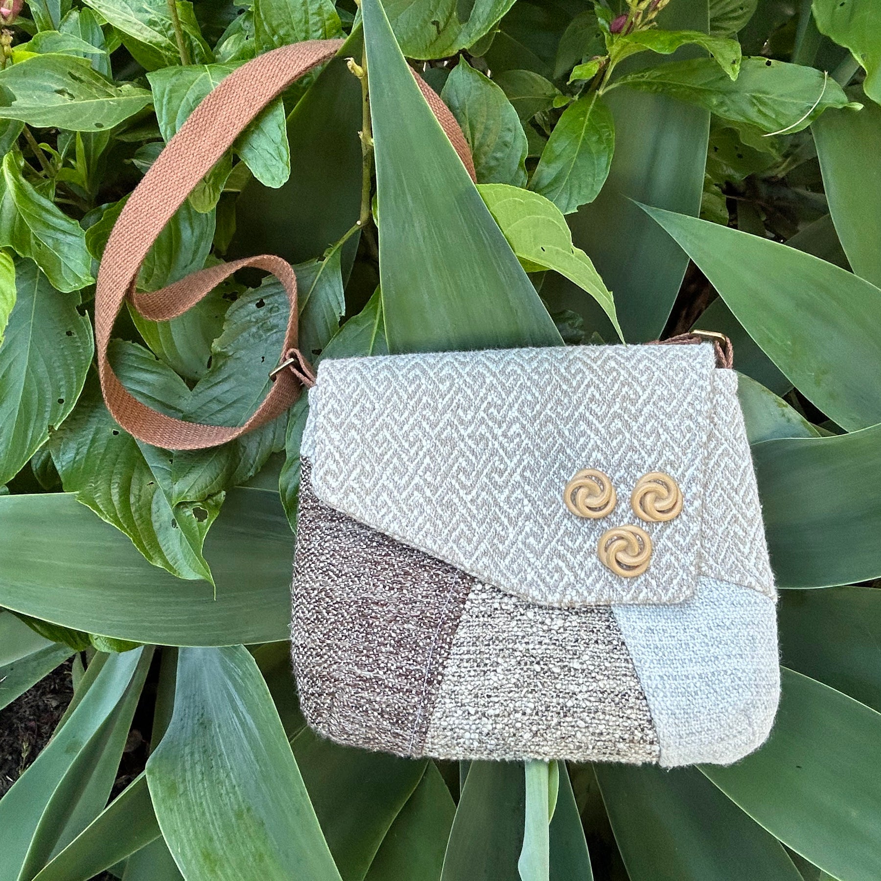 Asymmetrical Patchwork Crossbody Shoulder Bag