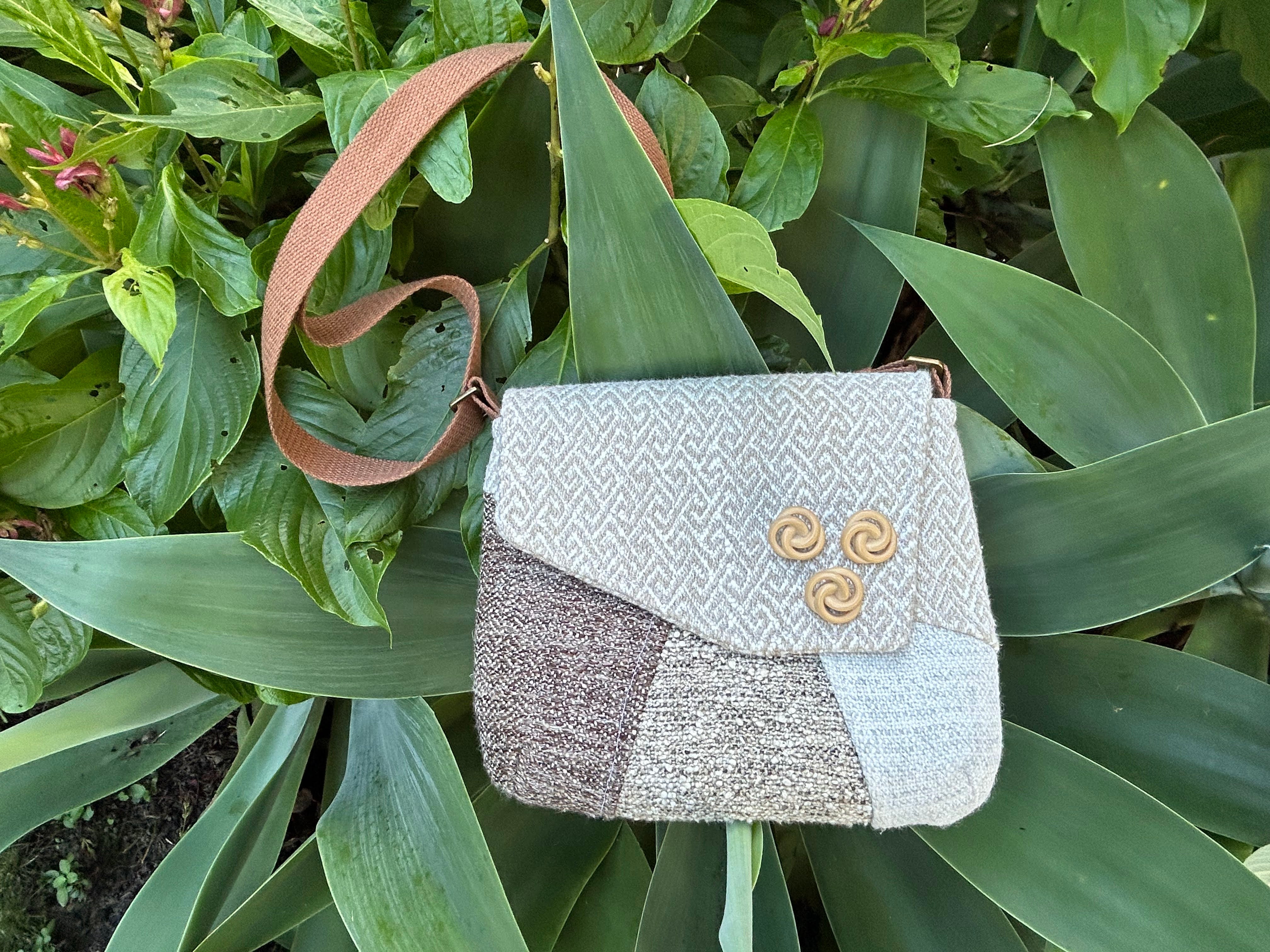 Asymmetrical Patchwork Crossbody Shoulder Bag