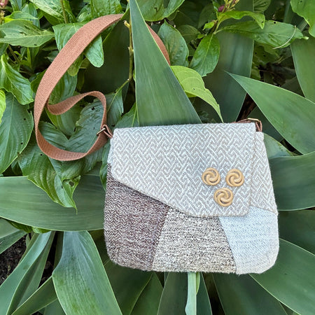 Asymmetrical Patchwork Crossbody Shoulder Bag