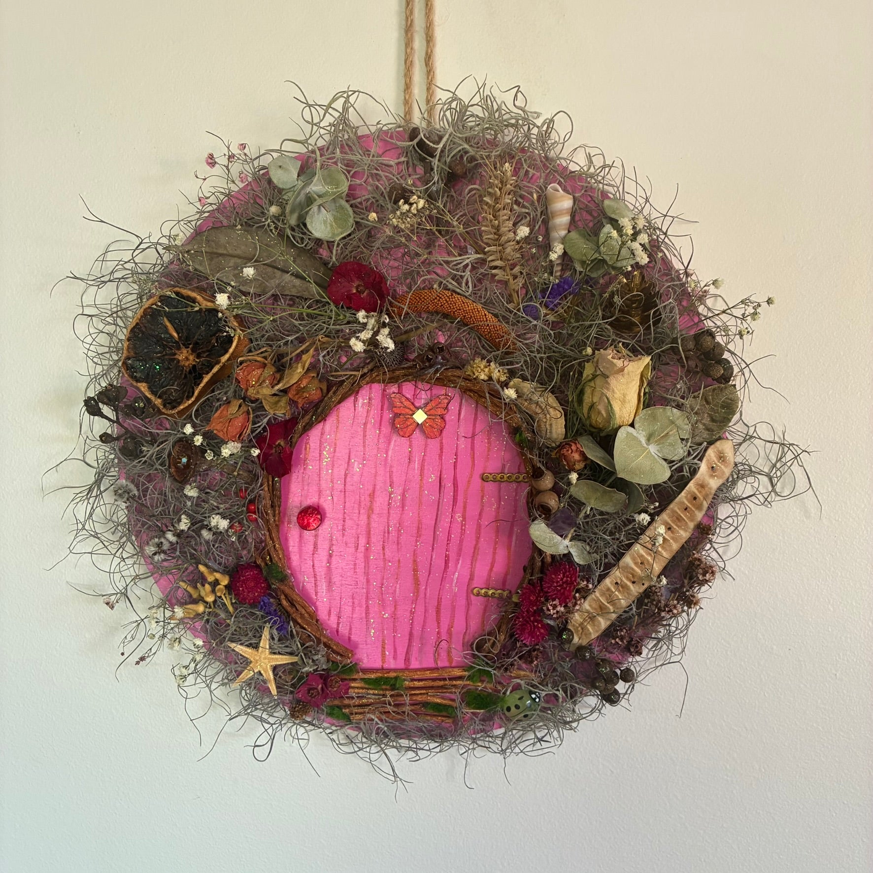 Wreath - Hobbit Faery Door (Pink)