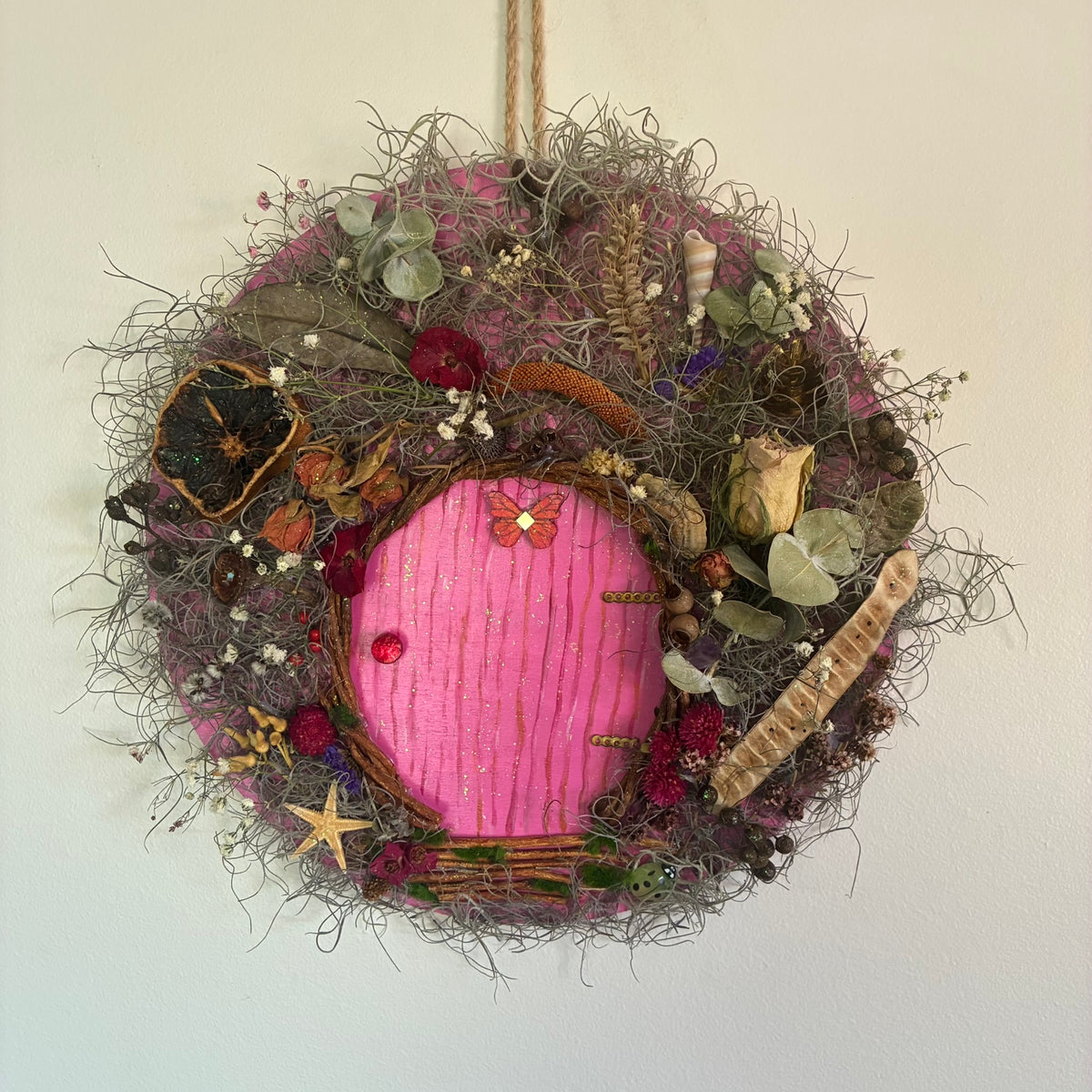 Wreath - Hobbit Faery Door (Pink)