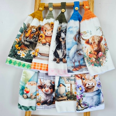 Kitchen Hand Towel | Hanging | Polyester Microfibre | SINGLE LAYER | 9 Styles - 19 - 27