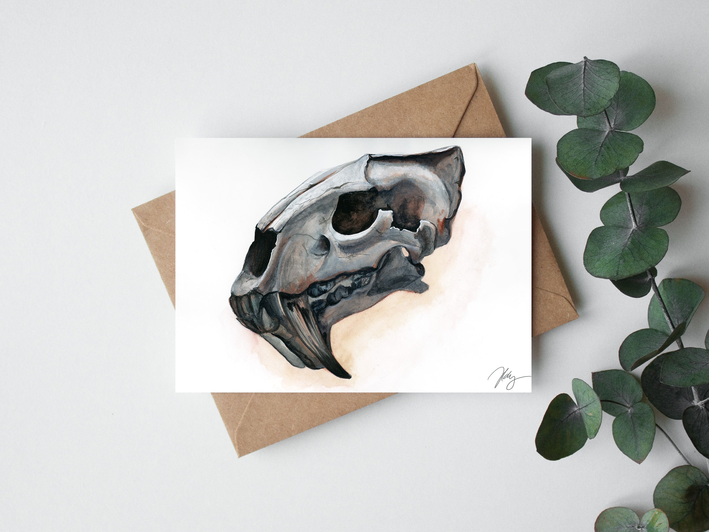 Big Cats | Watercolour Animal Art | Greeting card