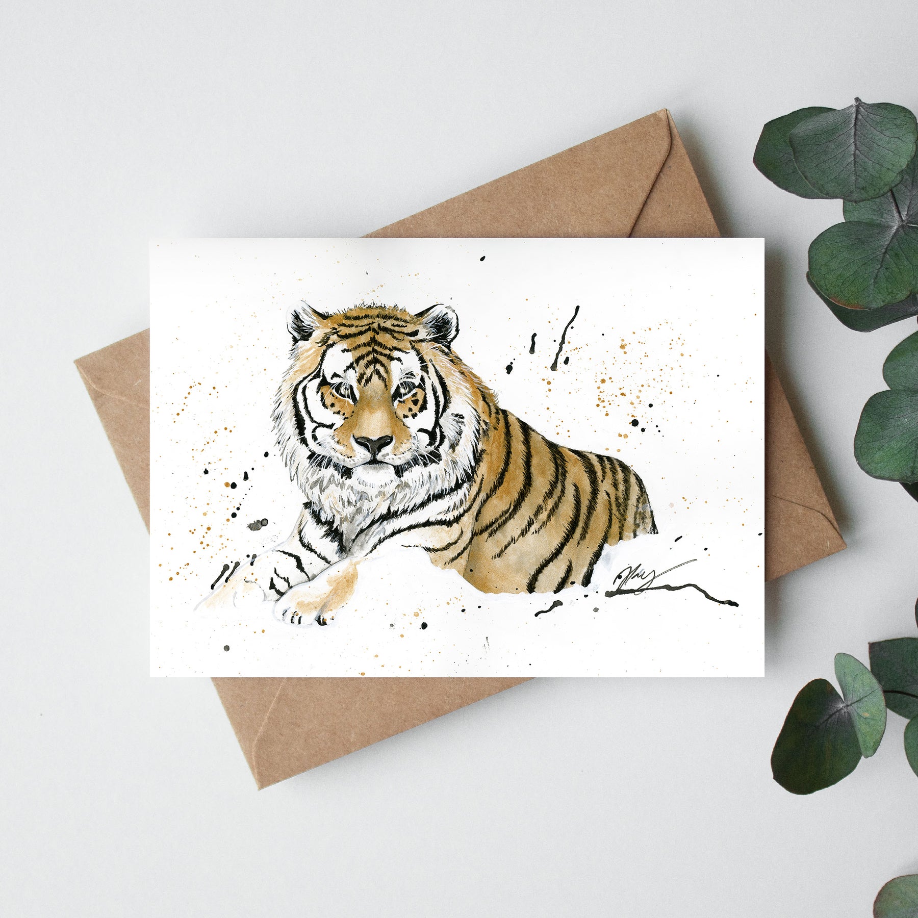 Big Cats | Watercolour Animal Art | Greeting card