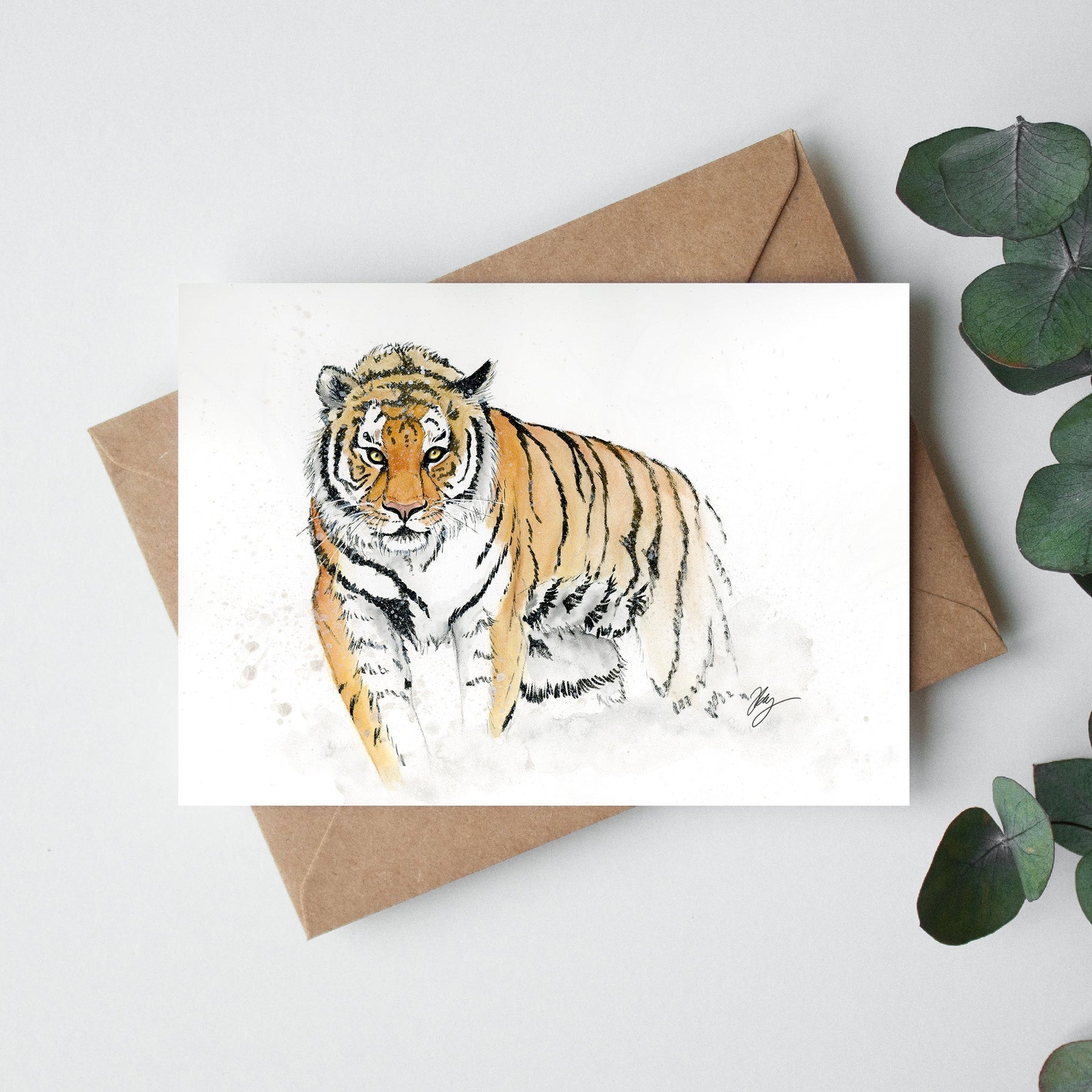 Big Cats | Watercolour Animal Art | Greeting card