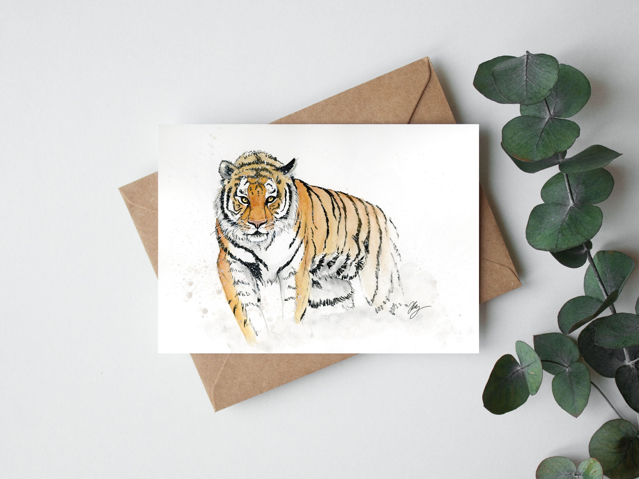 Big Cats | Watercolour Animal Art | Greeting card