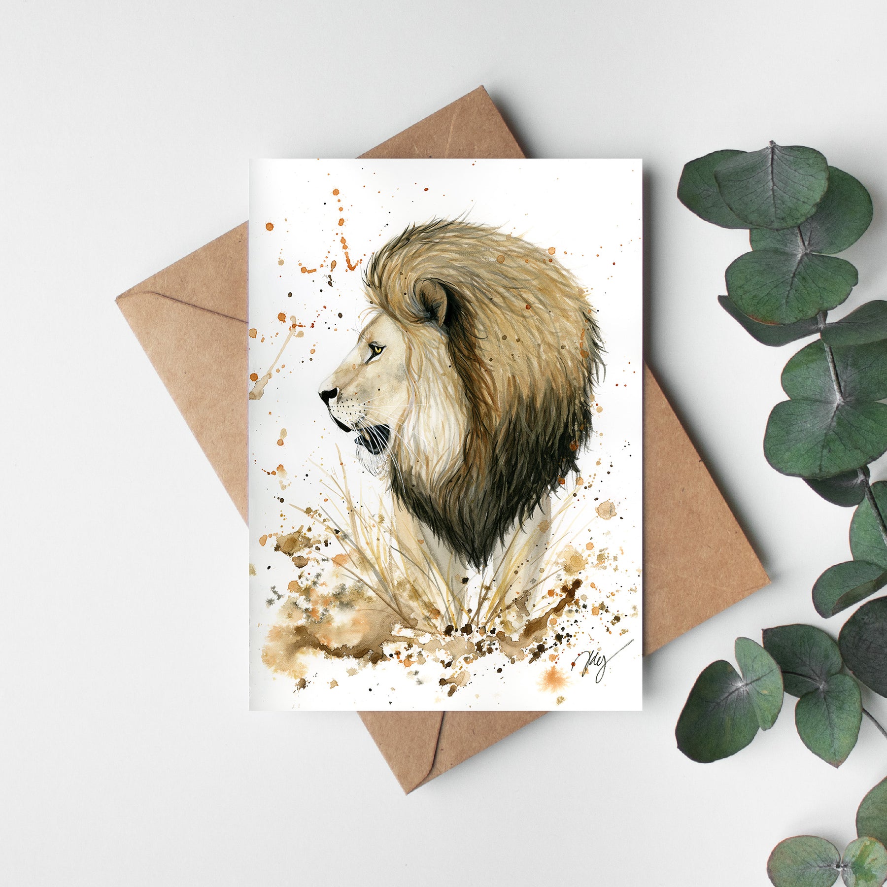 Big Cats | Watercolour Animal Art | Greeting card