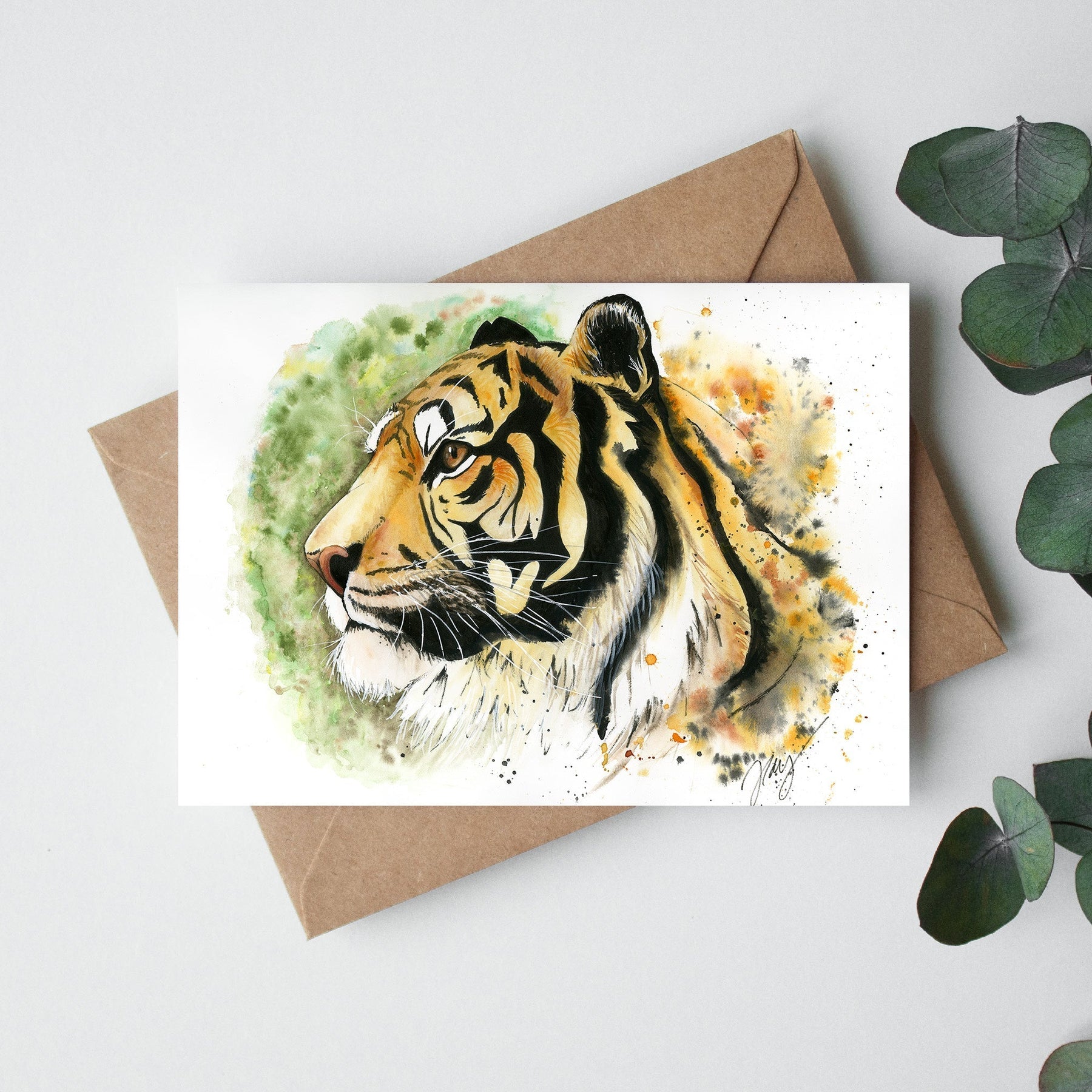 Big Cats | Watercolour Animal Art | Greeting card