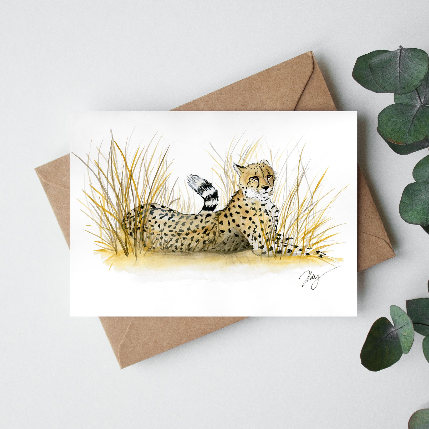 Big Cats | Watercolour Animal Art | Greeting card