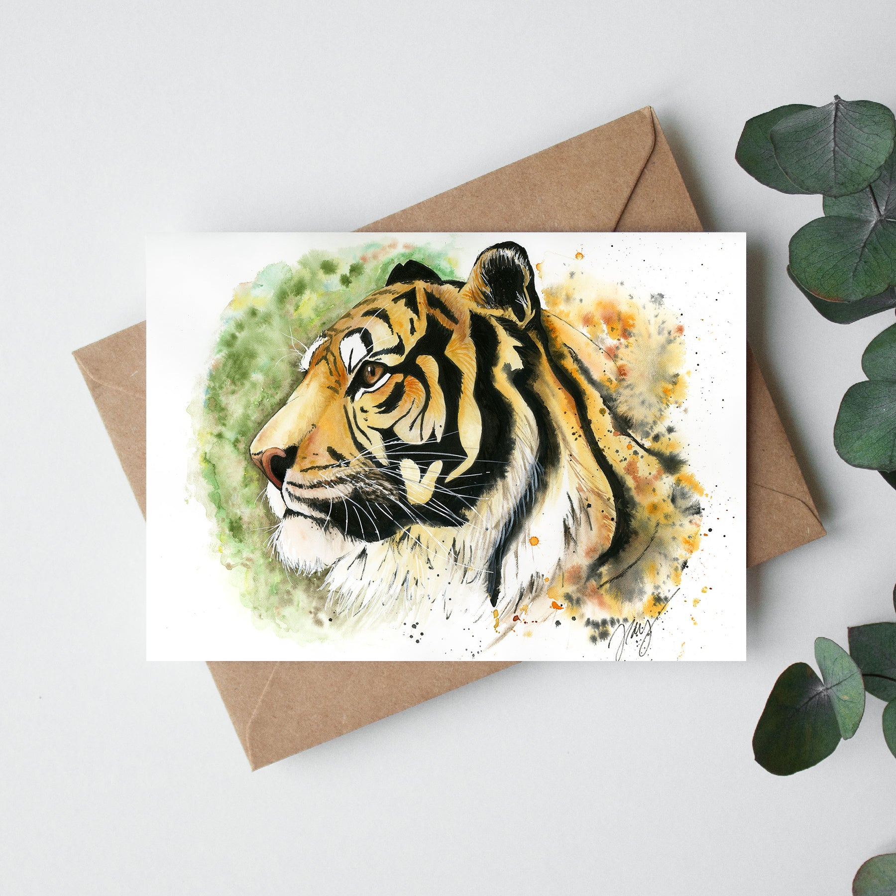 Big Cats | Watercolour Animal Art | Greeting card