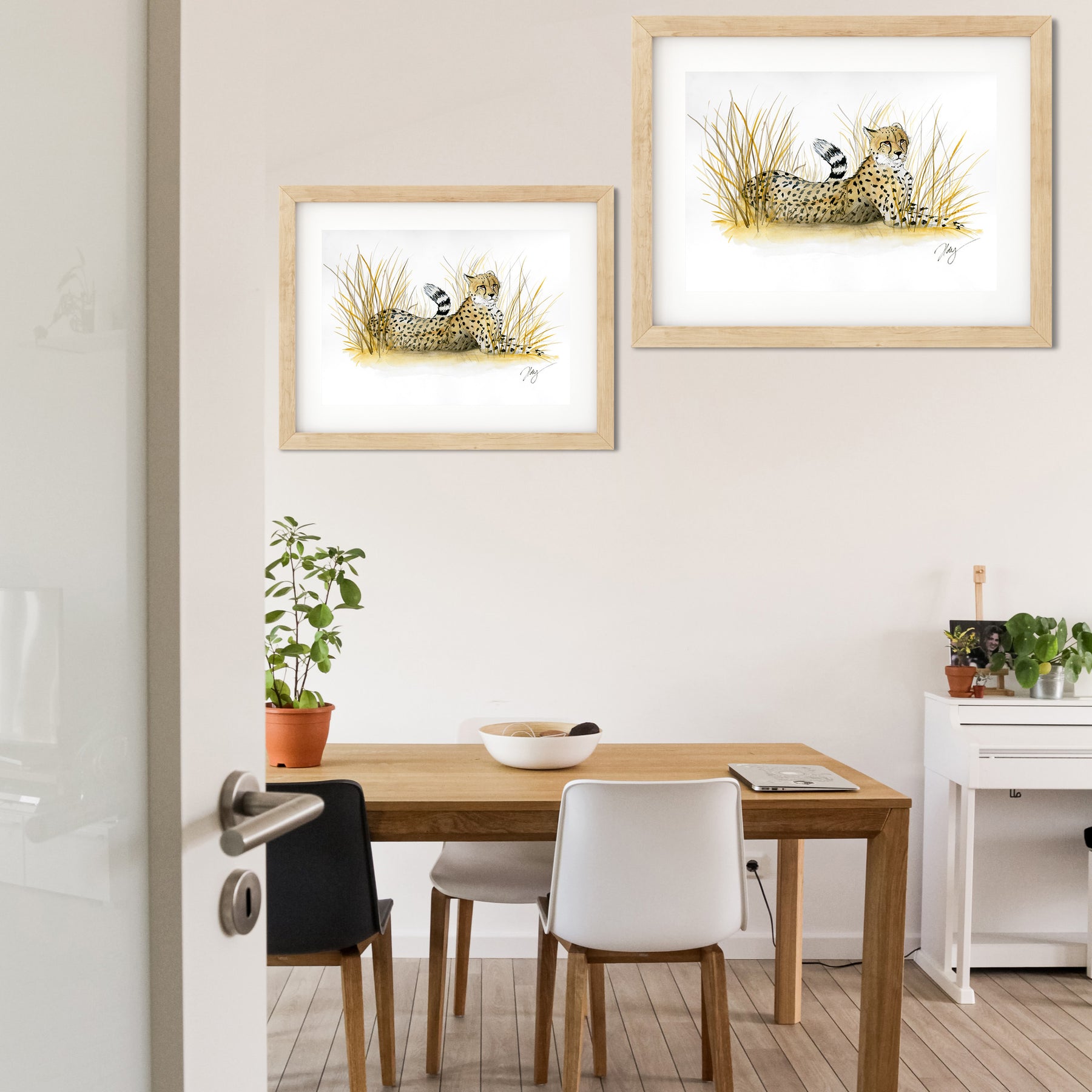 Cheetah Watercolor Animal Print | Wildlife Illustration | Wall Art