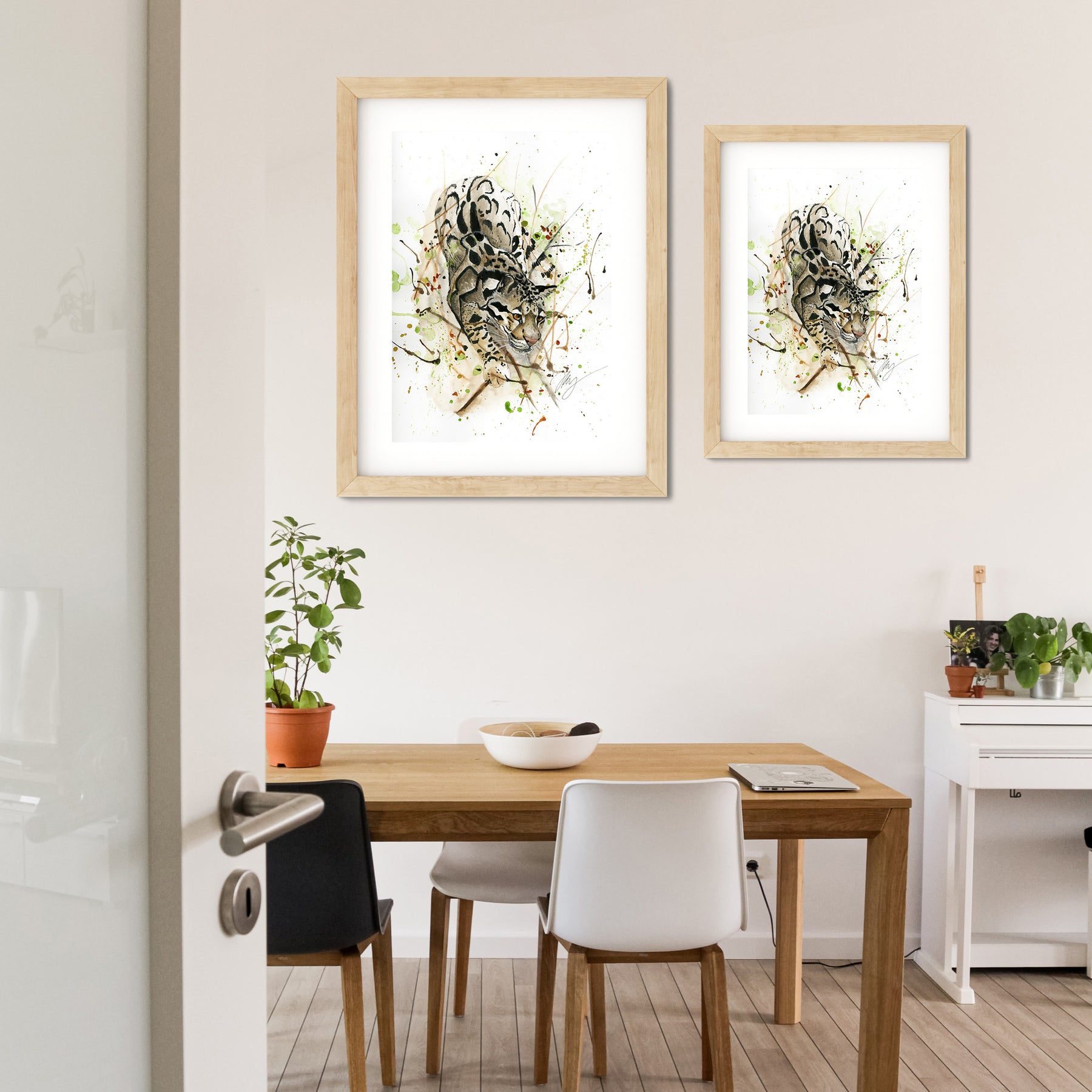 Clouded Leopard Watercolor Animal Print | Wildlife Illustration | Wall Art