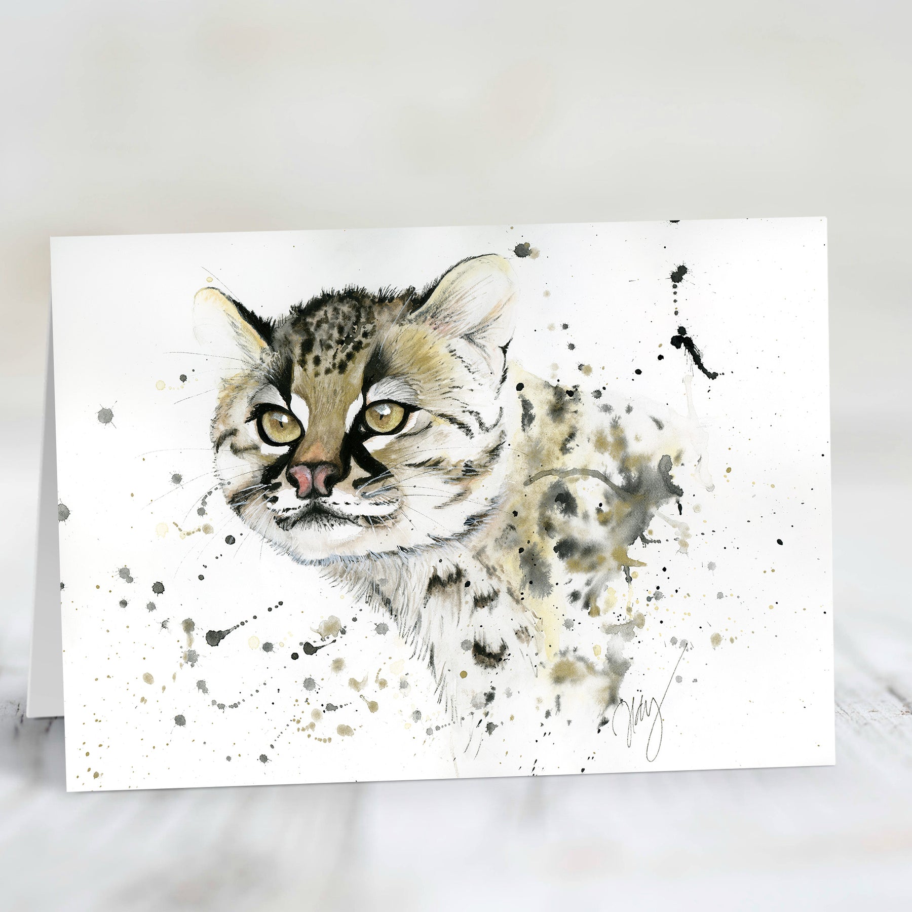 Big Cats | Watercolour Animal Art | Greeting card