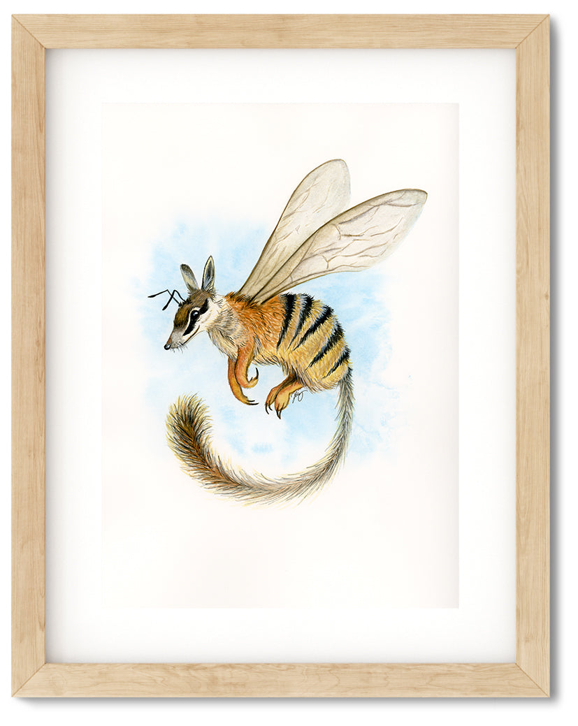 Numbee Watercolor Animal Print | Wildlife Illustration | Wall Art | Fantasy Art