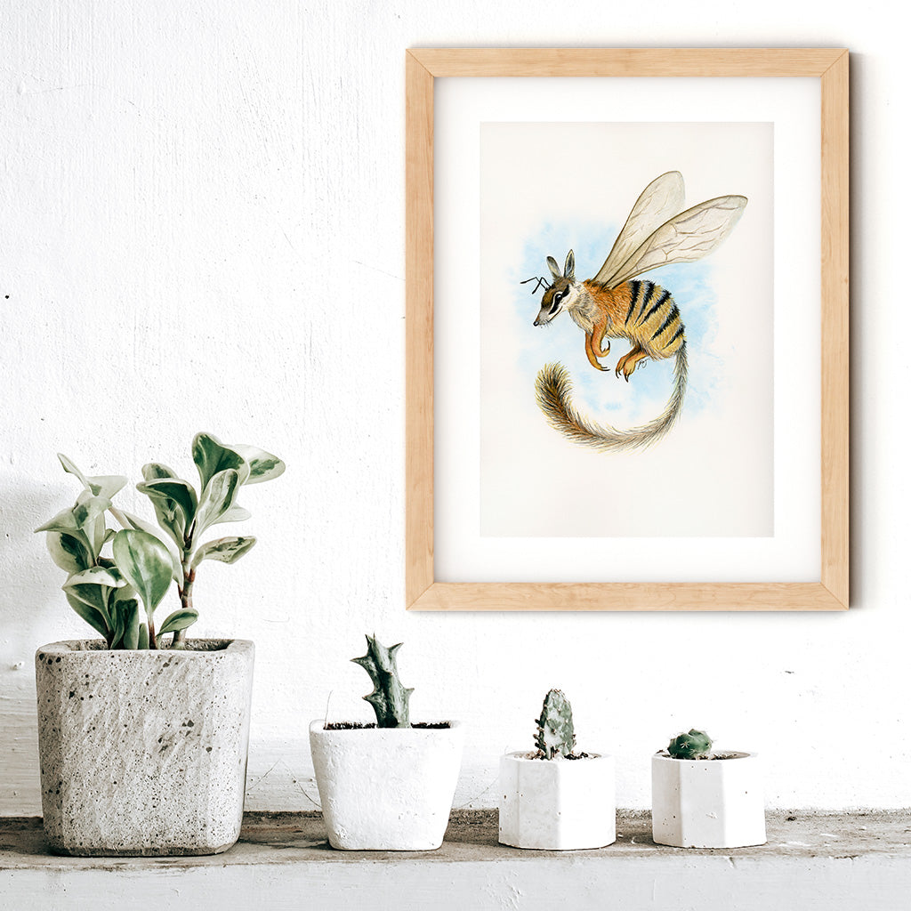 Numbee Watercolor Animal Print | Wildlife Illustration | Wall Art | Fantasy Art