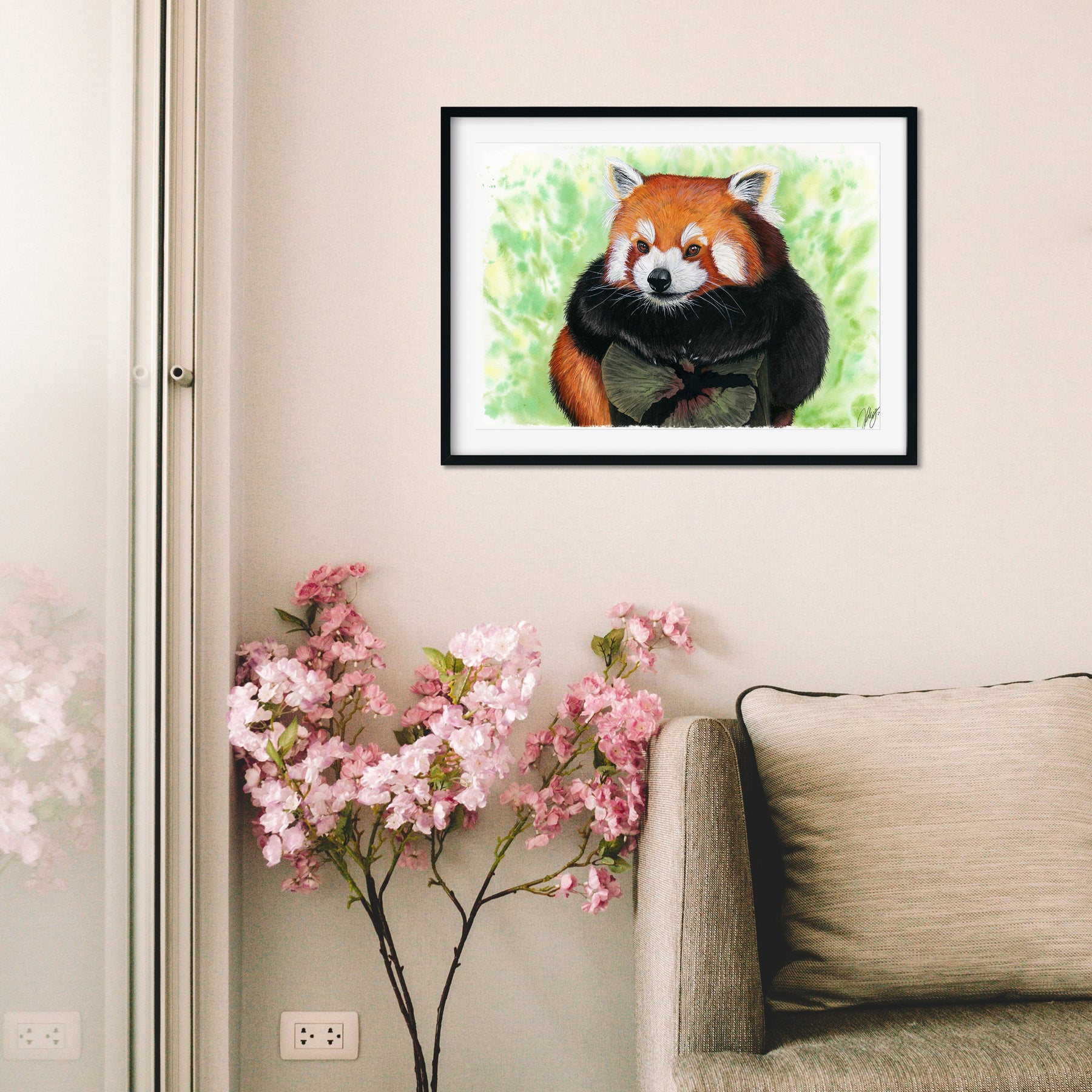 Red Panda Original Watercolor Animal Art | Wildlife Illustration | Wall Art