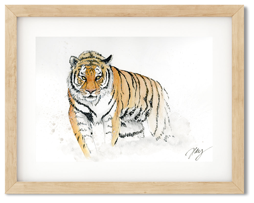 Tiger Watercolor Animal Print | Wildlife Illustration | Wall Art