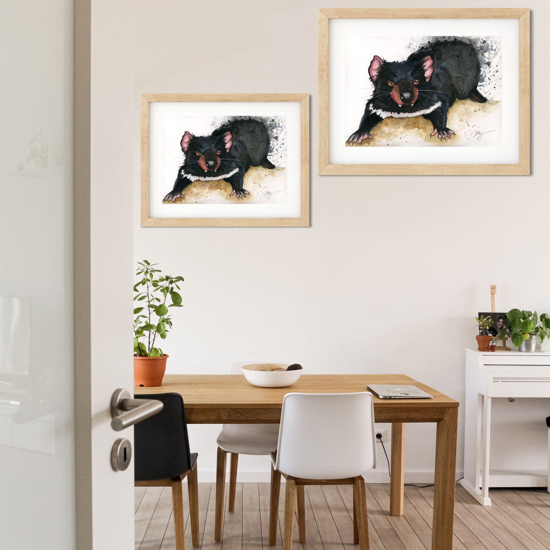 Tasmanian Devil Watercolor Animal Print | Wildlife Illustration | Wall Art