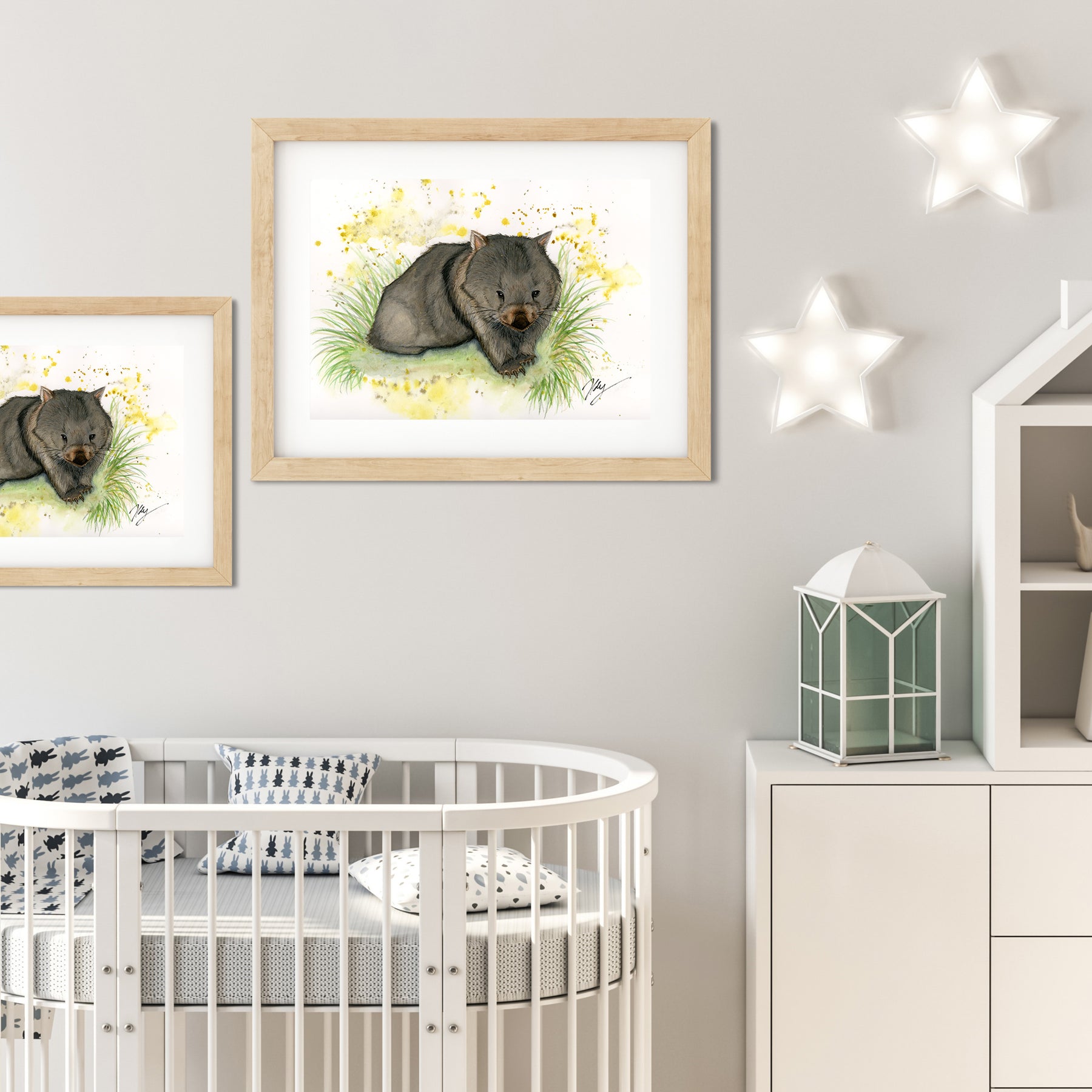 Wombat Watercolor Animal Print | Wildlife Illustration | Wall Art | Fantasy Art