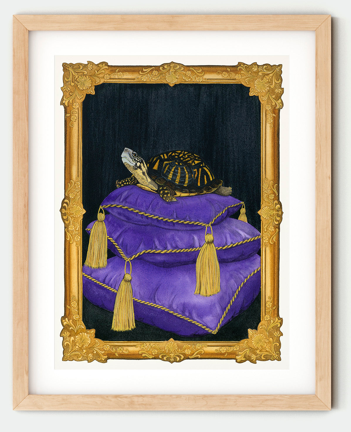 Whimsical Turtle Art Print | Watercolour Illustration | Wall Art