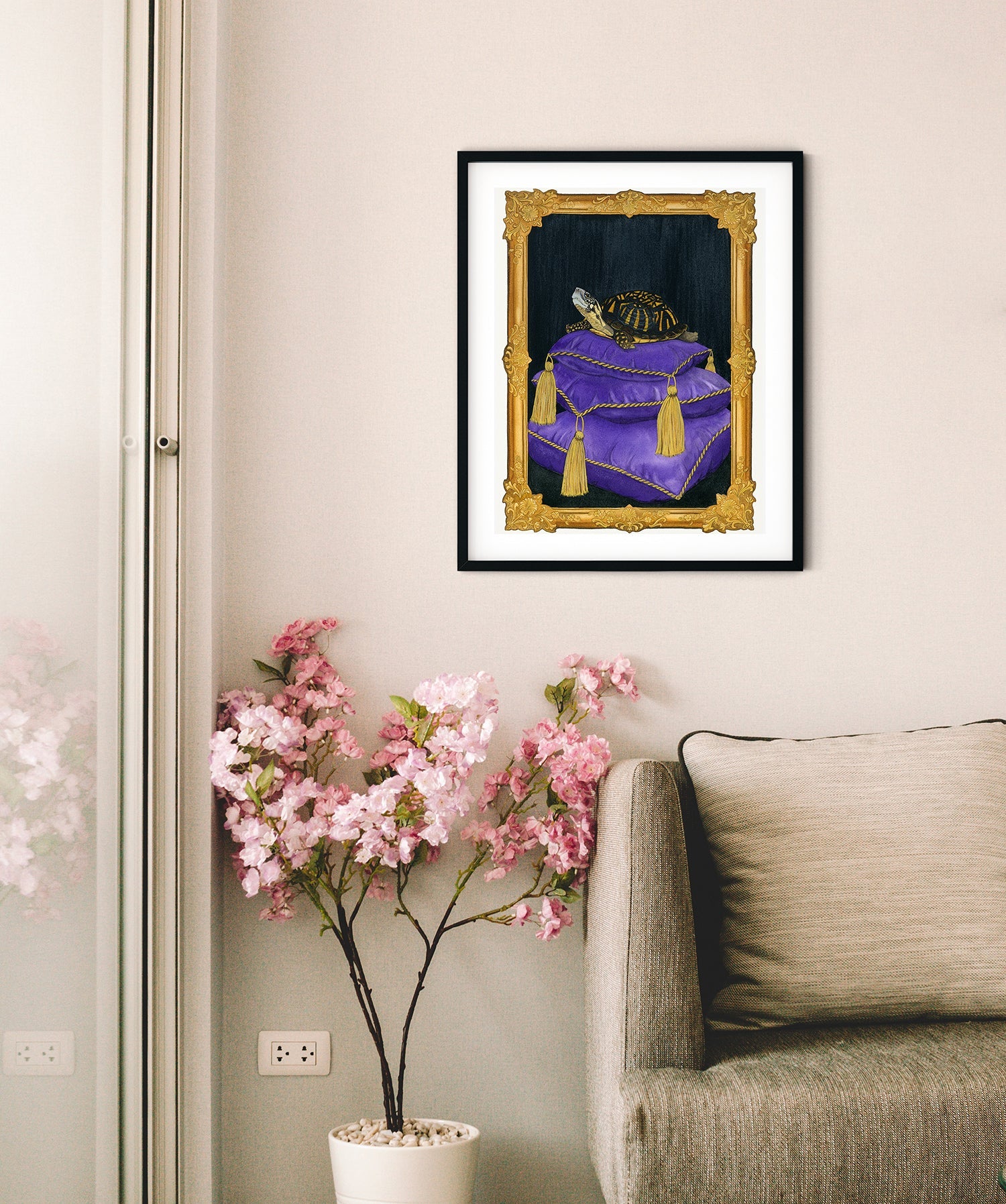 The Turtle King Original Art | Watercolour Illustration | Wall Art