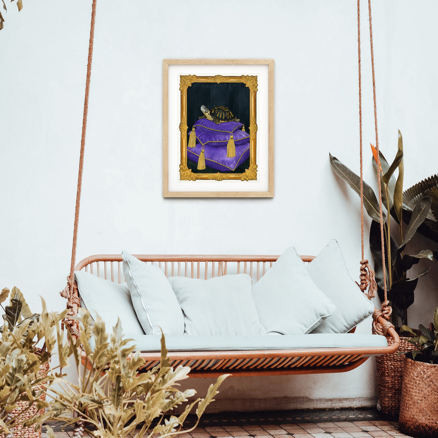 Whimsical Turtle Art Print | Watercolour Illustration | Wall Art