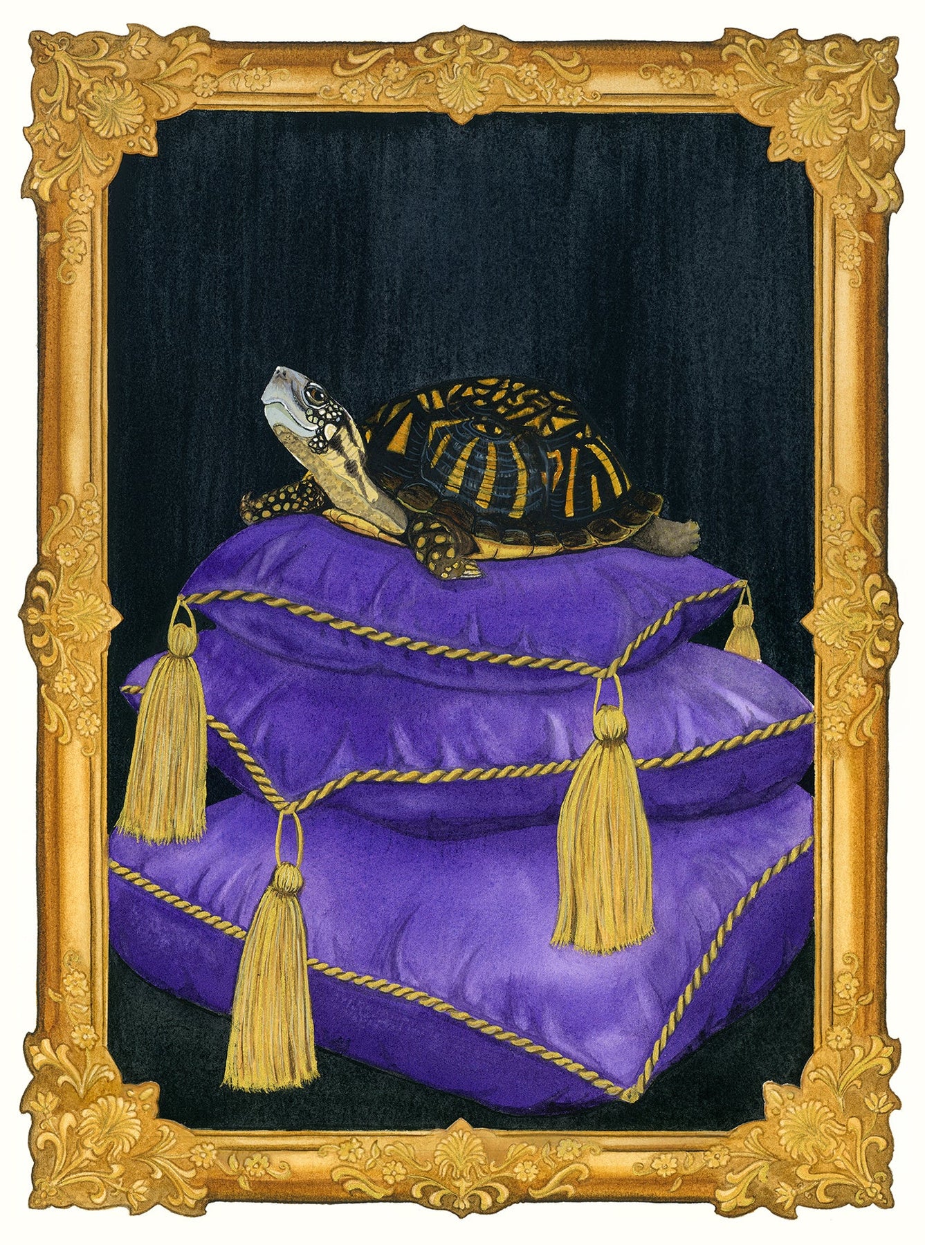 The Turtle King Original Art | Watercolour Illustration | Wall Art