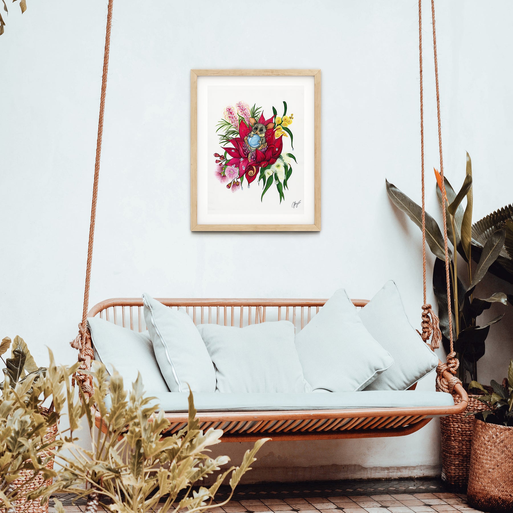 Mountain Pygmy Possum Art Marker Animal Print | Wildlife Illustration | Wall Art