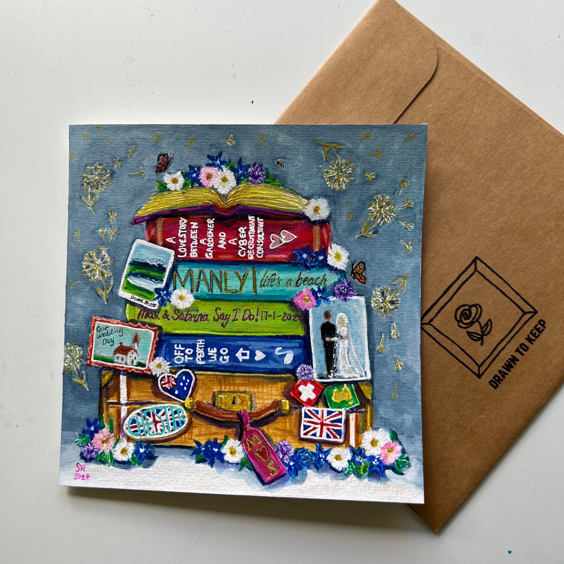 Custom watercolour | Personalised Gift | Celebrate Love Story