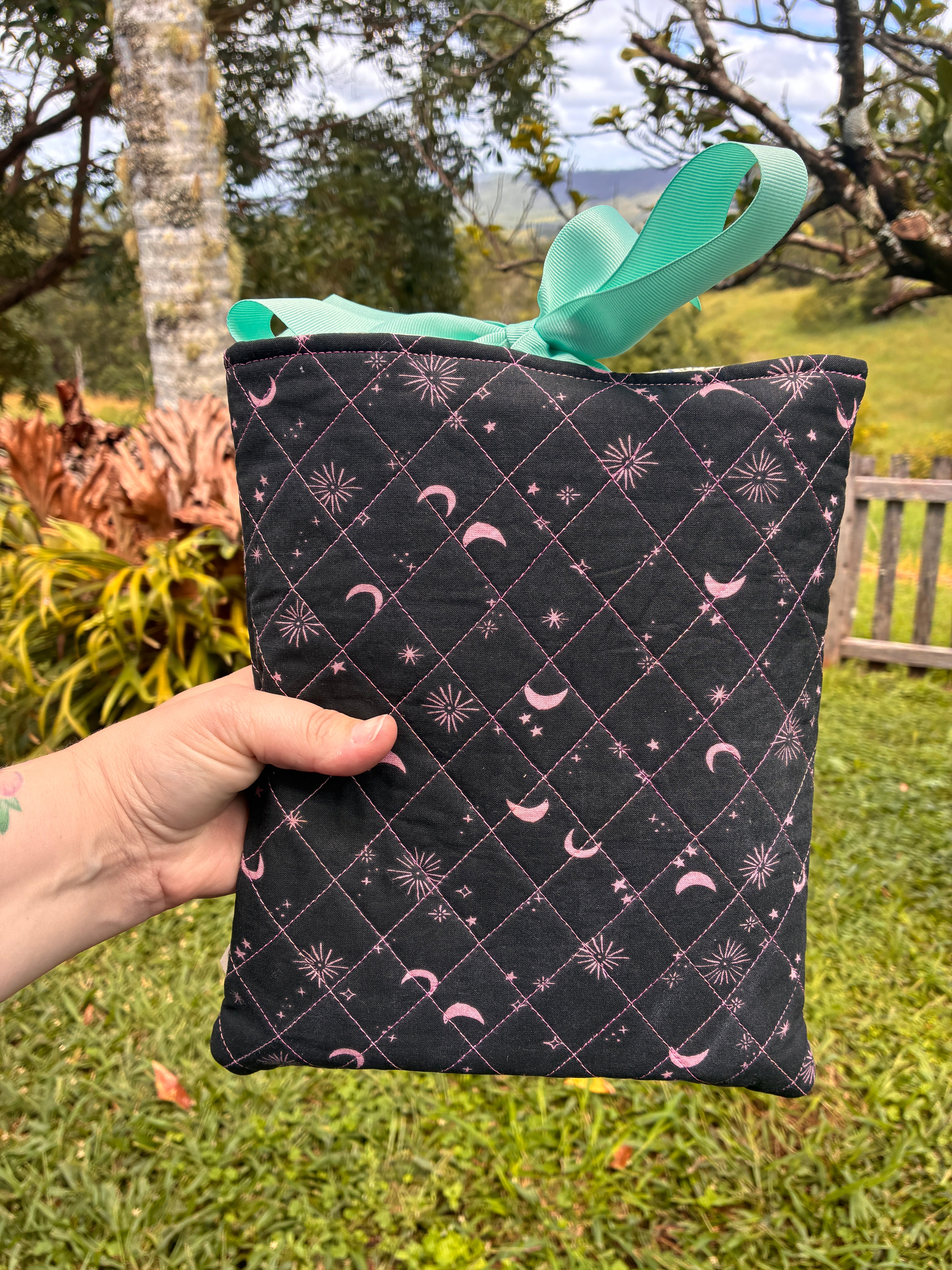 Large Book Sleeve (Black & Pink Celestial)