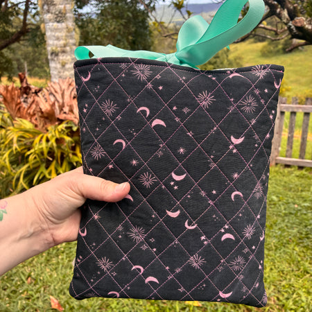 Large Book Sleeve (Black & Pink Celestial)