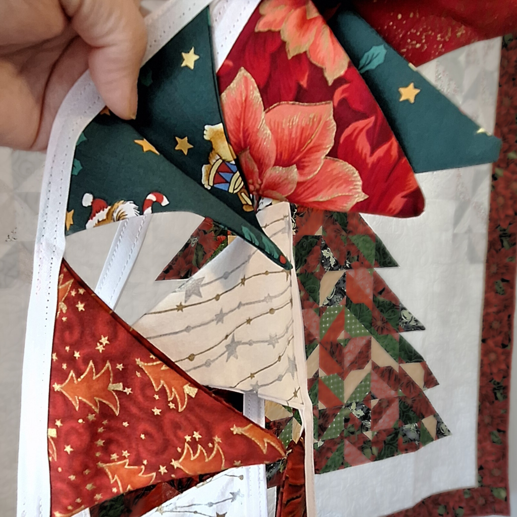 Handmade Christmas Bunting: Red, White and Green