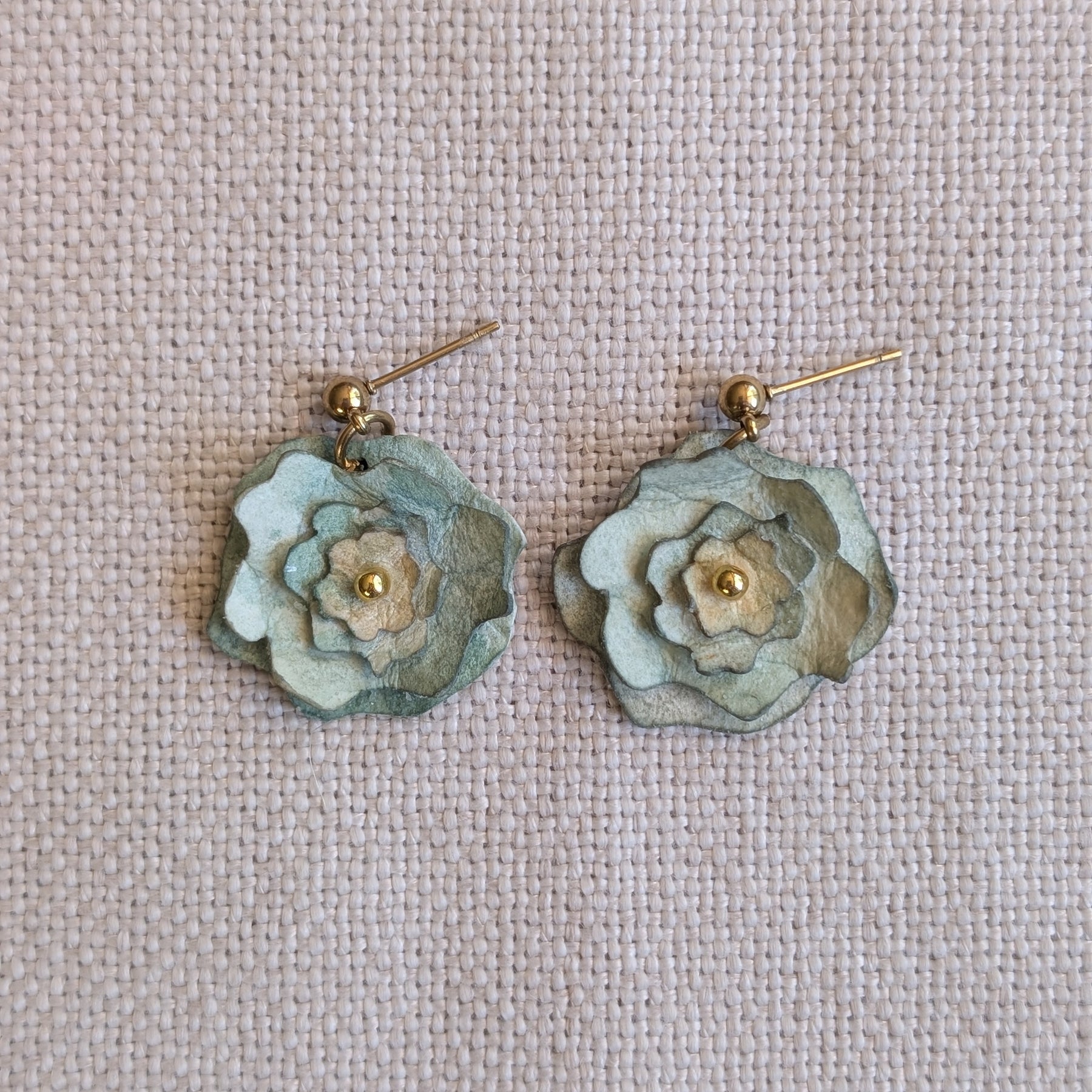 Handmade Paper Flower Earrings | Botanical Easter Earrings | Lightweight Statement Jewellery