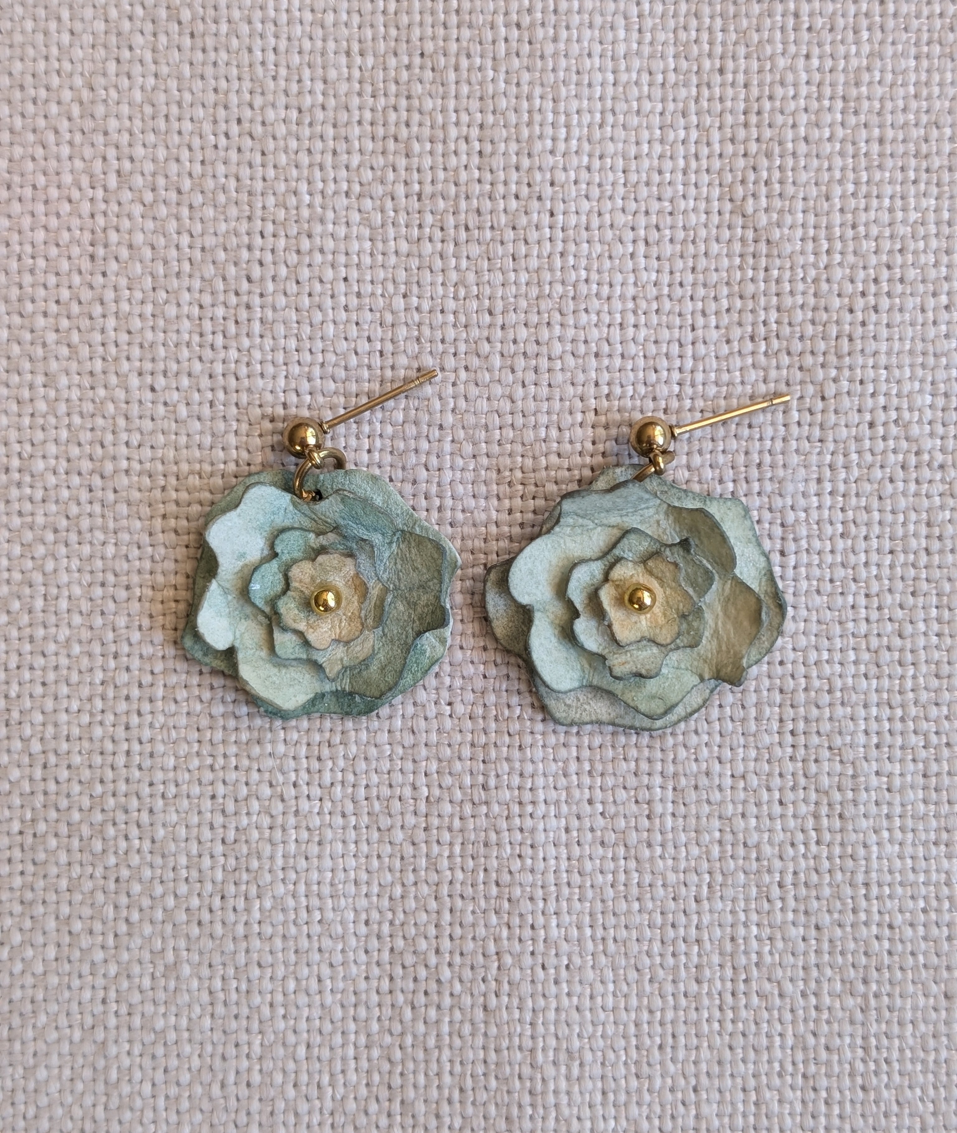 Handmade Paper Flower Earrings | Botanical Easter Earrings | Lightweight Statement Jewellery