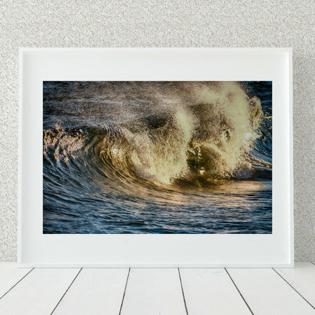 Golden Wave Photo Print, Caloundra, Queensland Art