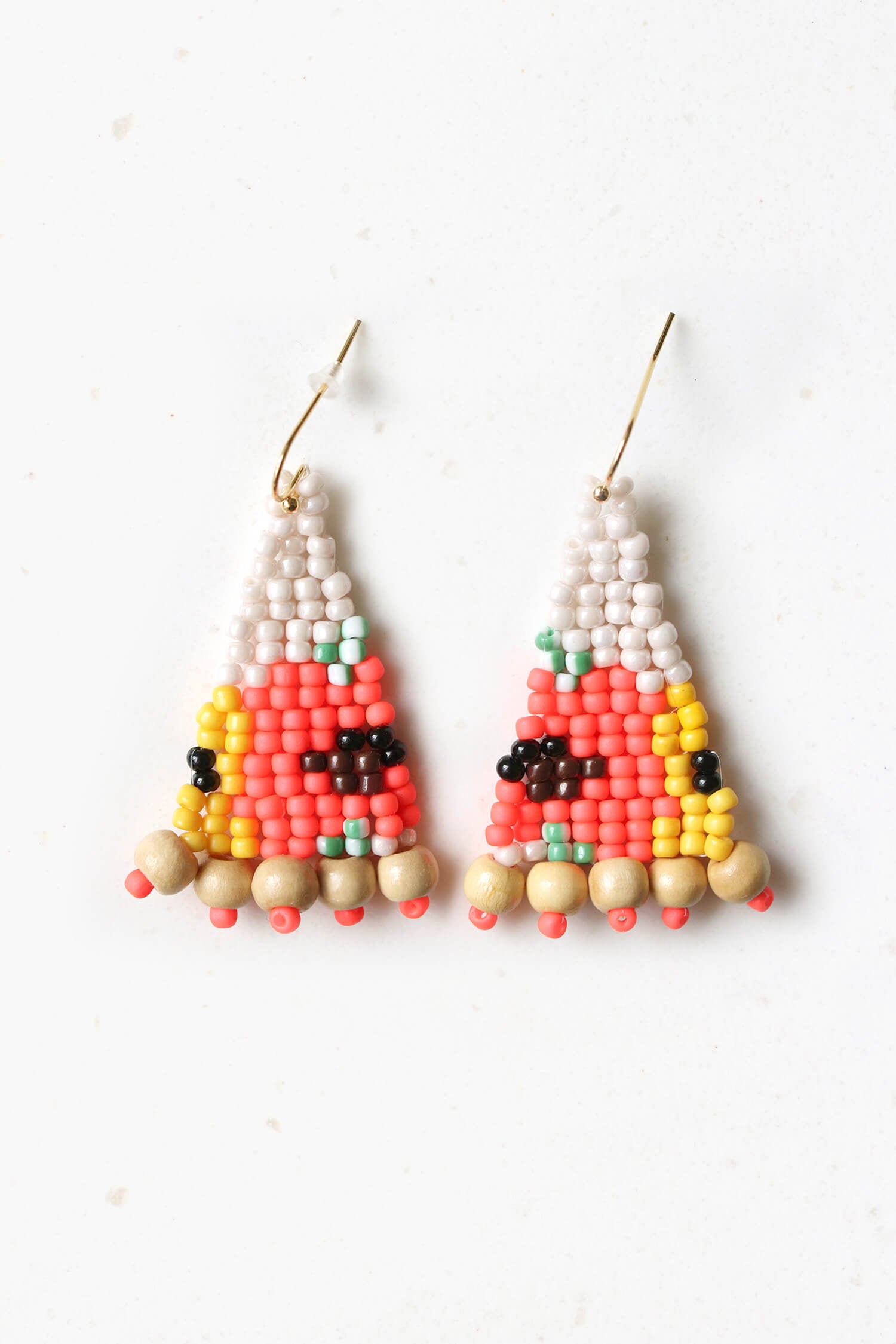 Artisan Flower Beaded Earrings