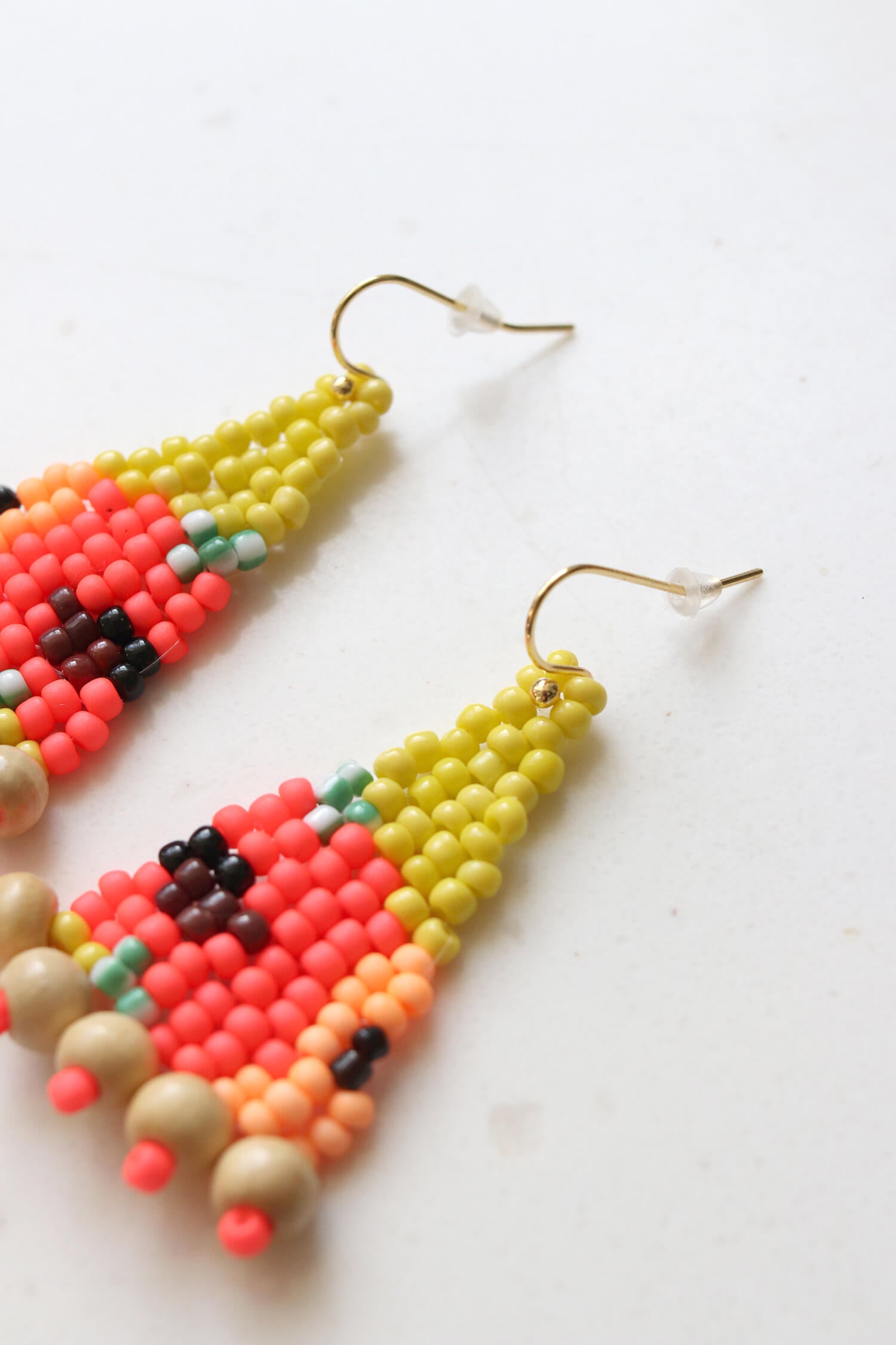 Artisan Flower Beaded Earrings