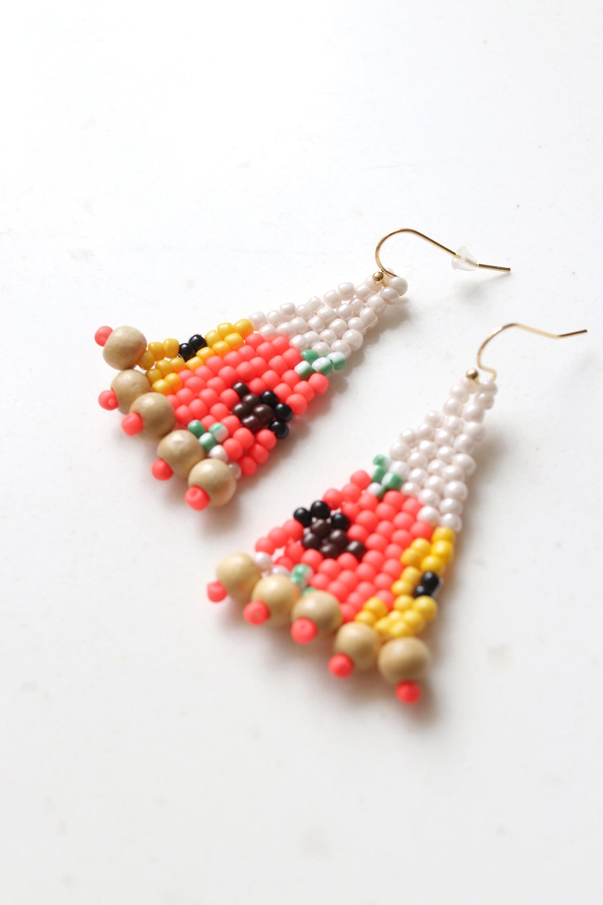 Artisan Flower Beaded Earrings