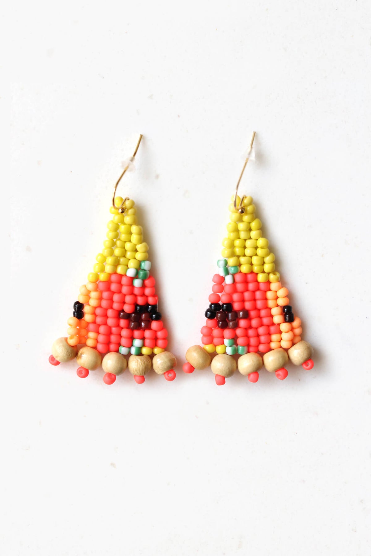 Artisan Flower Beaded Earrings