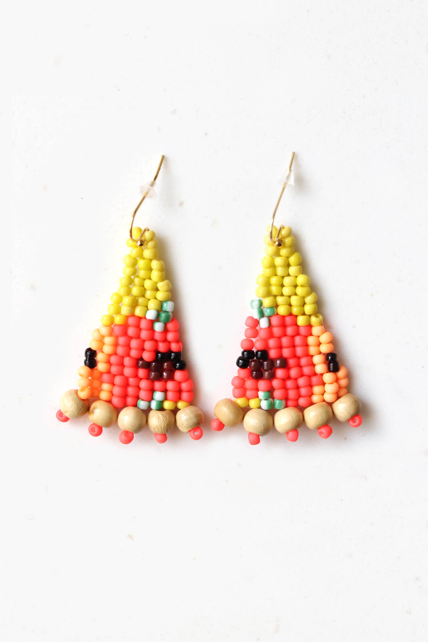 Artisan Flower Beaded Earrings