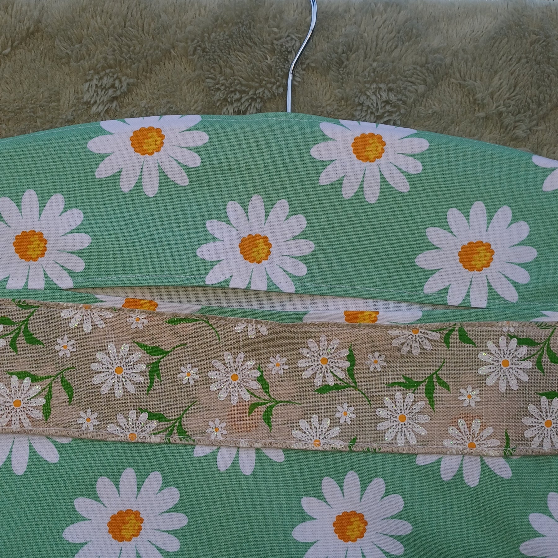 Peg Bag - Green Daisy Design