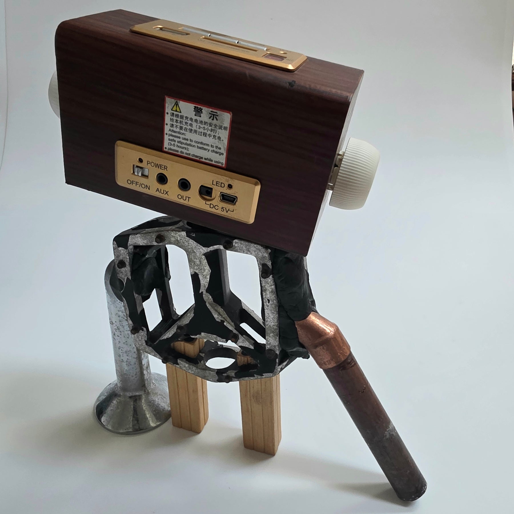 Remade, Reimagined: Goldie Oldie – Upcycled Robot Sculpture