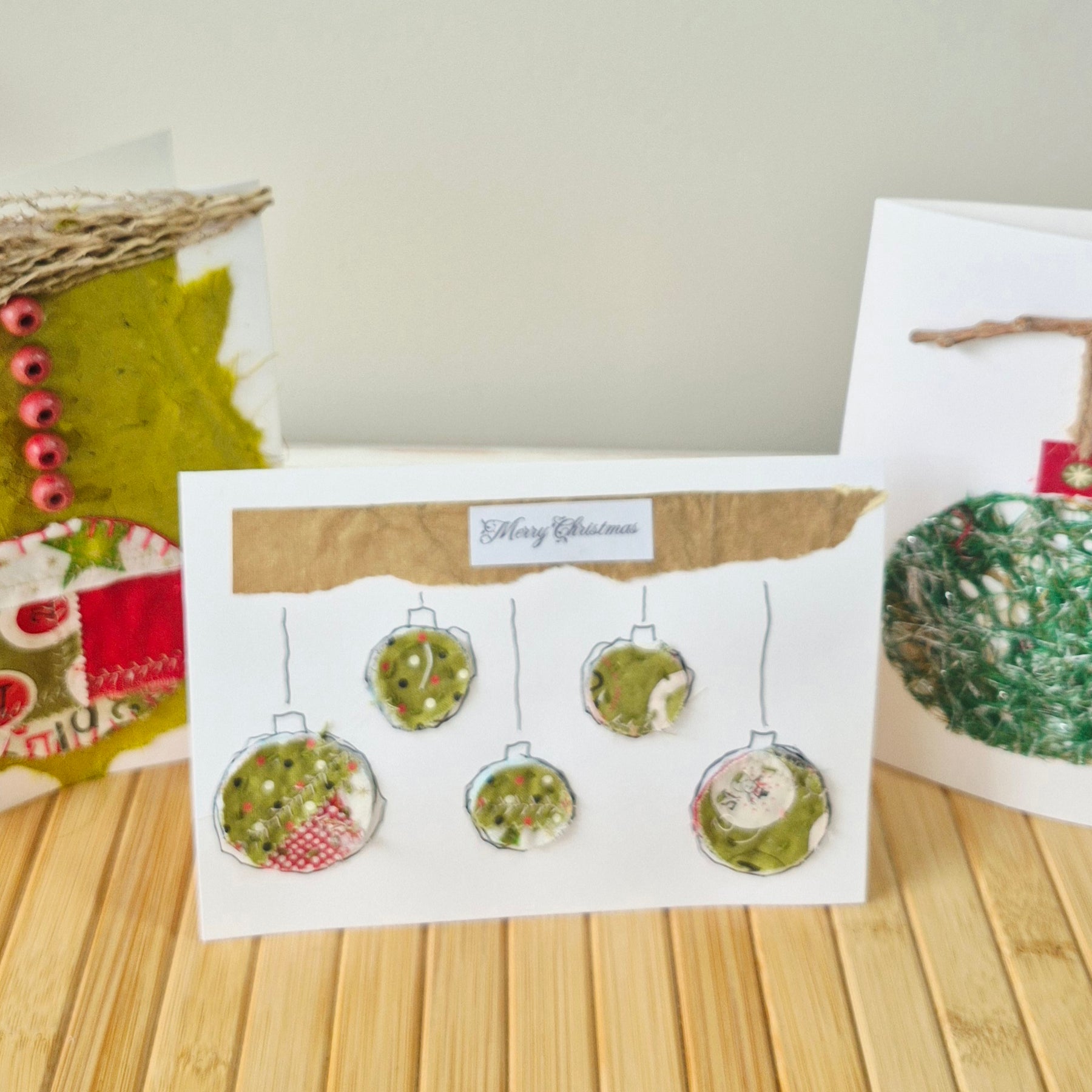 Exquisite Handmade Christmas Card Set - Pack of 3