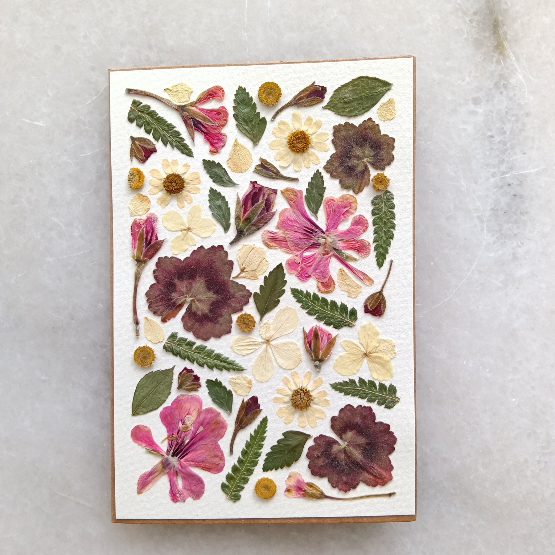 Garden Mosaic | Pressed Flower Handmade Card