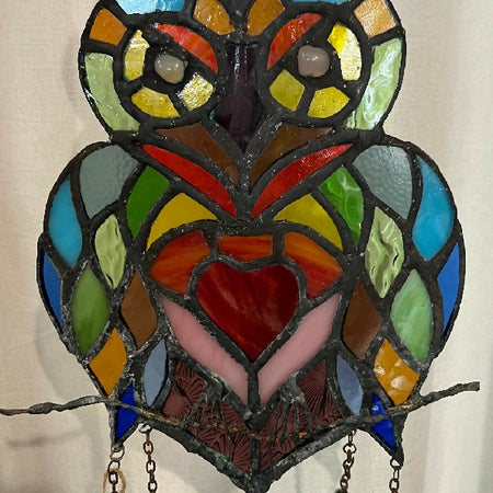 Aurora Owl Stained Glass