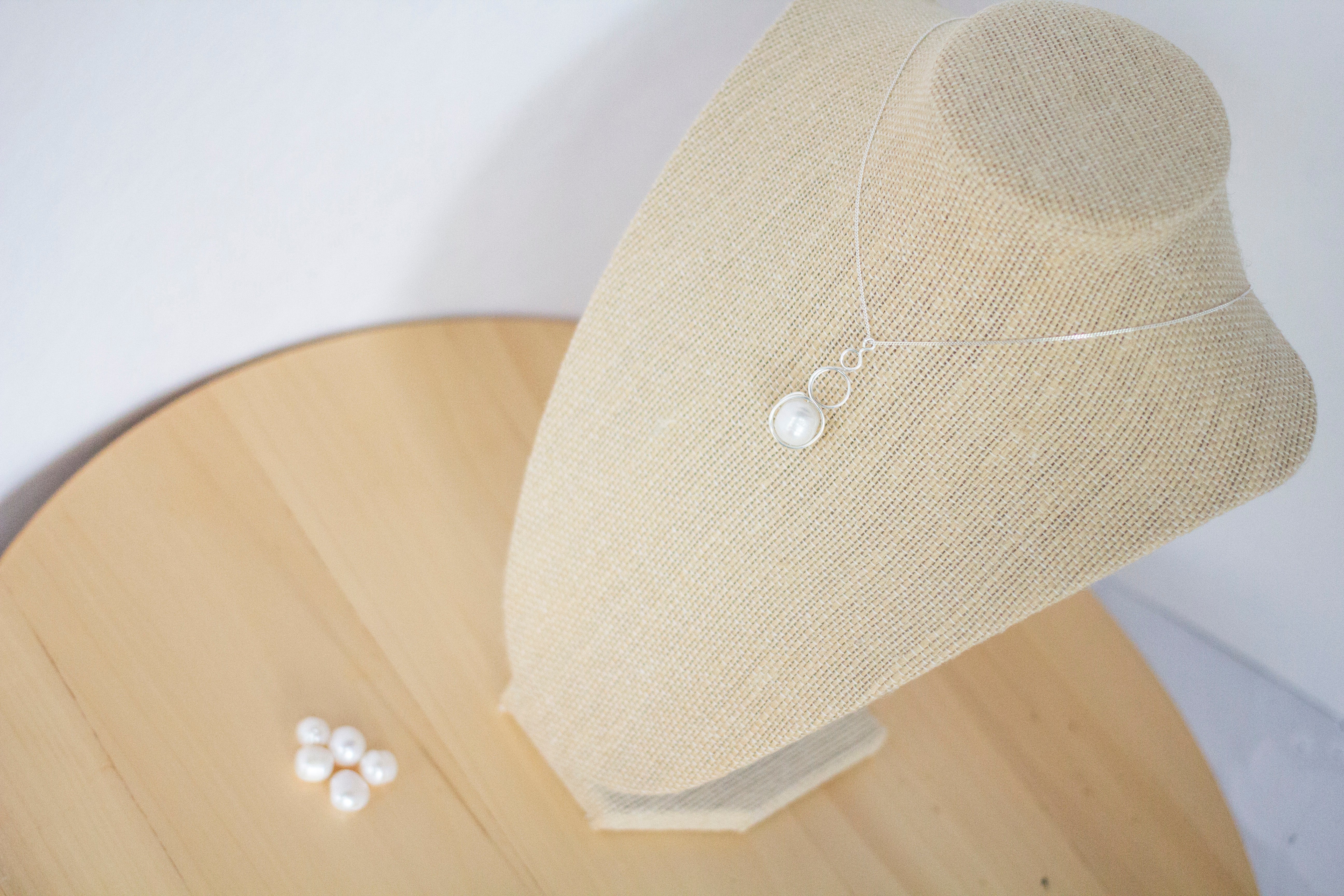 Sterling Silver Baroque Pearl Loop Pendant Necklace | Luxury Jewellery Gift Idea