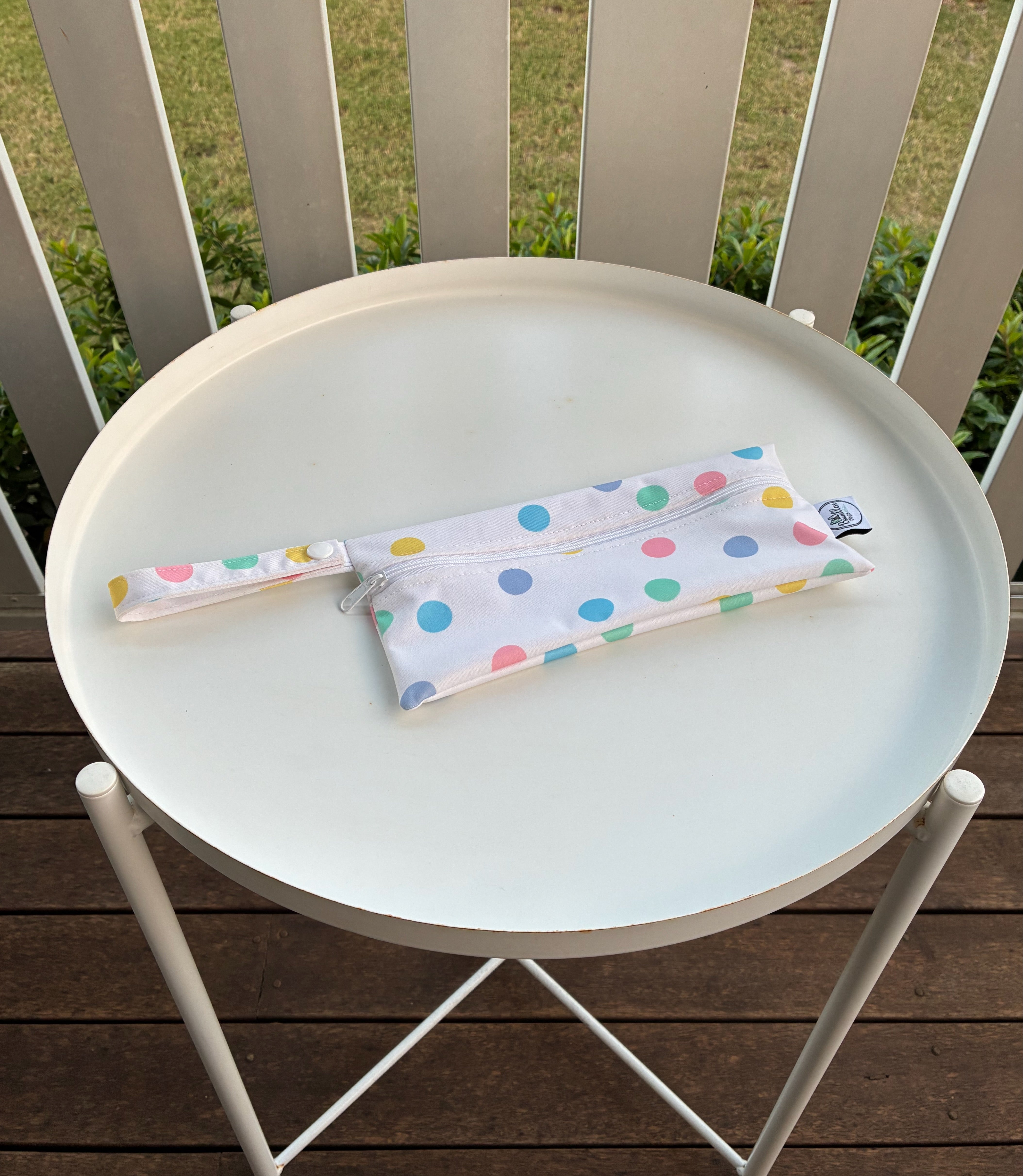 READY MADE Water-resistant wet bags - Back to School Dots Multi (Flower & Vine Studio) | Ready to ship | FREE Postage