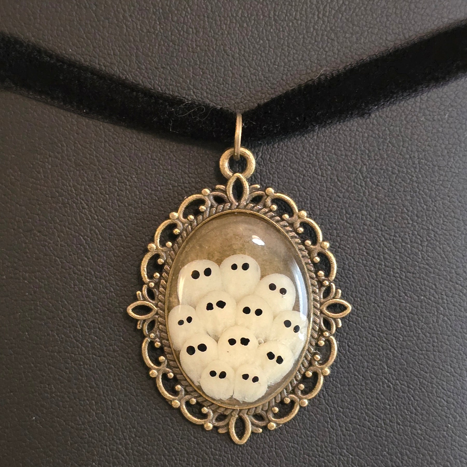 Ghost Family Portrait Necklace
