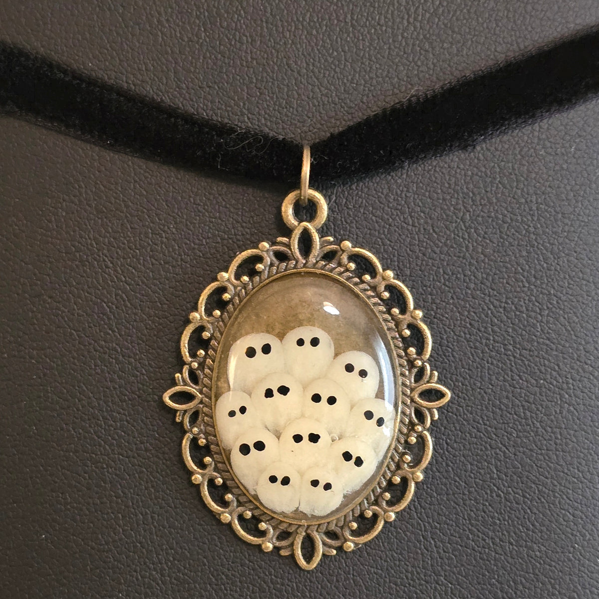 Ghost Family Portrait Necklace