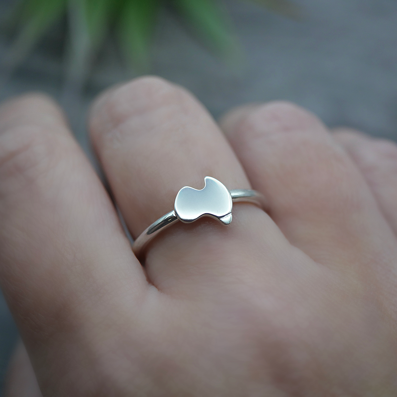 Aussie Map Ring - Handmade Sterling Silver Ring